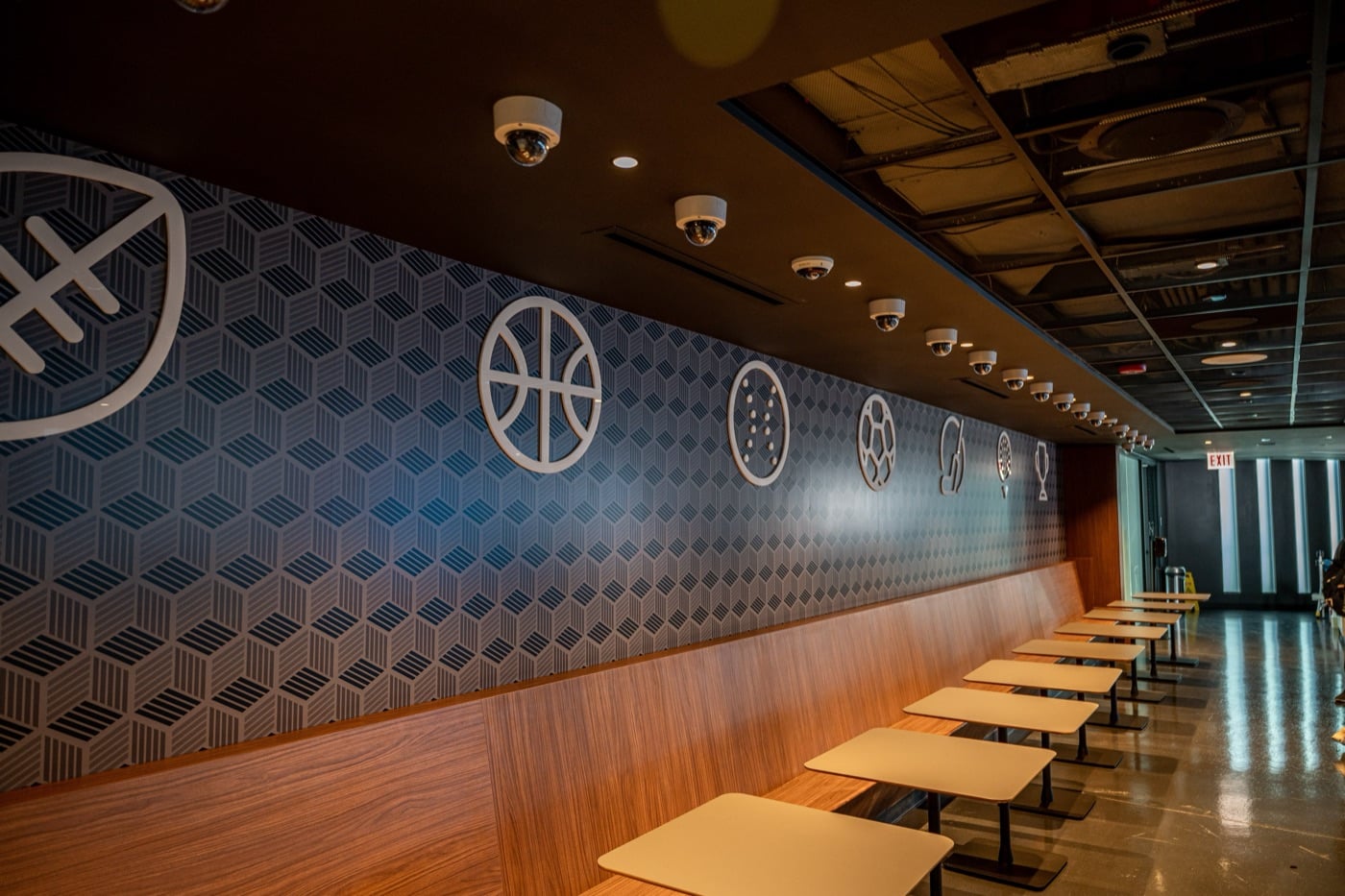 Patterned wall graphics with dimensional icons